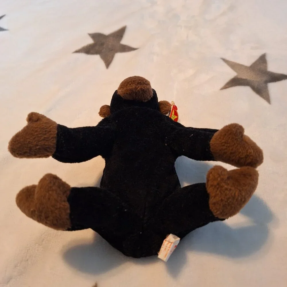 1996 Vintage Ty Beanie Baby Congo the Gorilla Plush Toy With Hang Tag‎ Attached